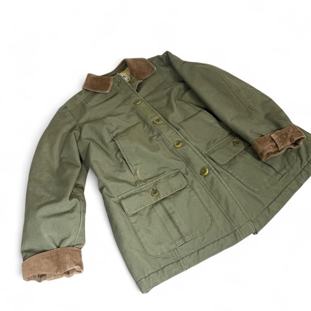 Vintage L.L. Bean Barn Field Jacket Olive Green and Brown